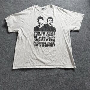 Supernatural Sam & Dean Winchester Quote Graphic T-Shirt Horror Film Funny TeeXL